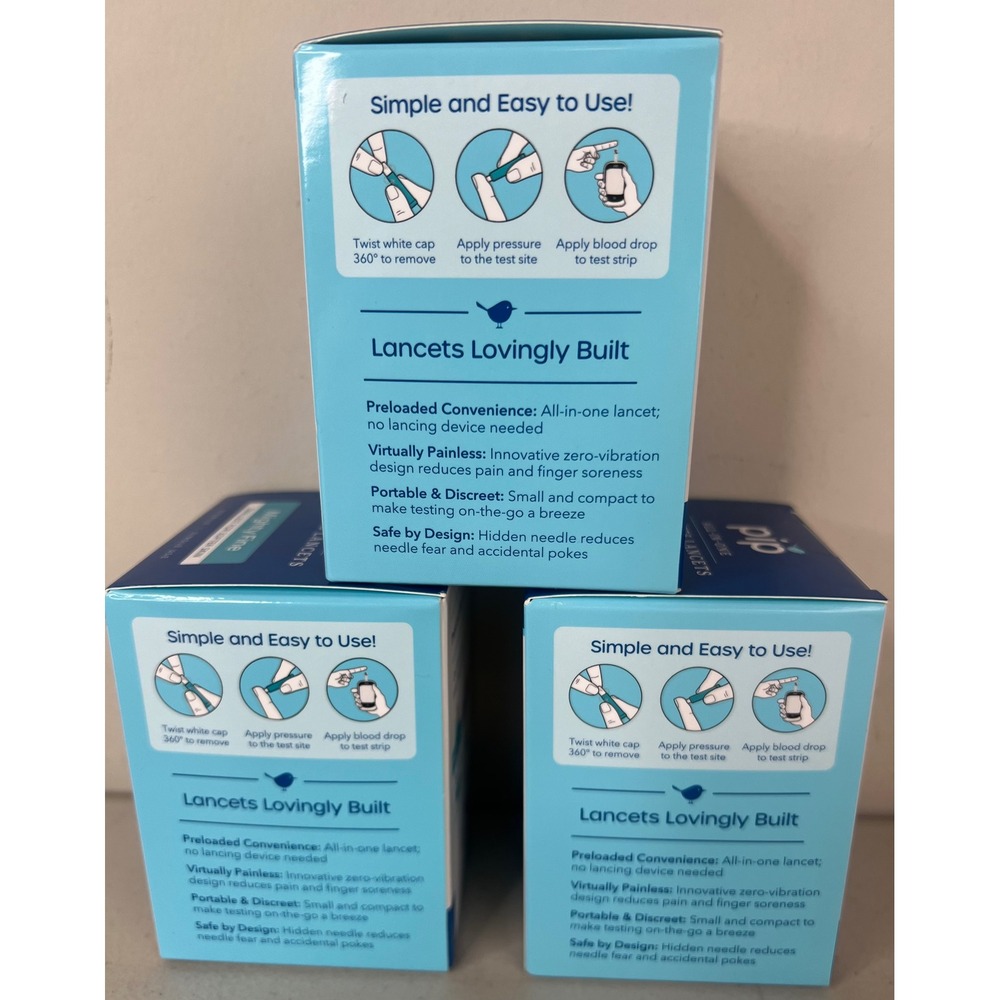 LOT of 300 Pip Mighty Fine All-in-One Diabetes 100 Ct 30 G 1.0mm Safety Lancets - Picture 4 of 5